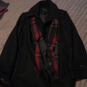 London Fog women’s black  xl coat and scarf